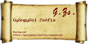 Gyöngyösi Zsófia névjegykártya