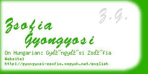 zsofia gyongyosi business card