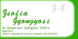 zsofia gyongyosi business card